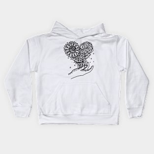 Sunflower and rose Kids Hoodie